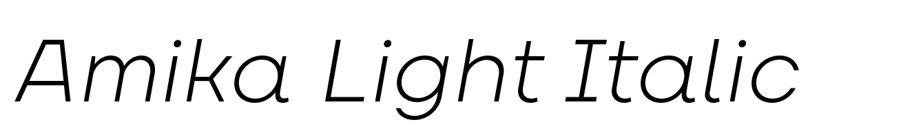 Amika Light Italic